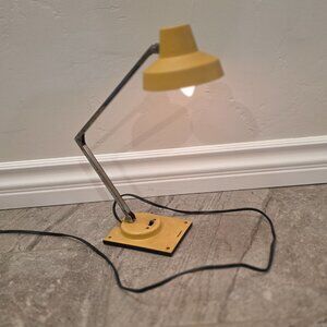 Vintage Mid-Century Modern Tensor Yellow Enamel Adjustable Desk Lamp